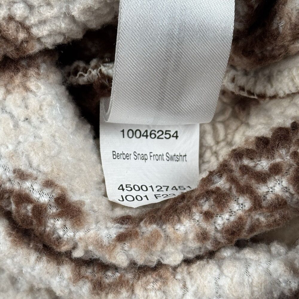Ariat REAL Womens Cow Print Fleece XXL Berber 1/2 Snap Front Chestnut Fleece 2XL - Picture 6 of 11